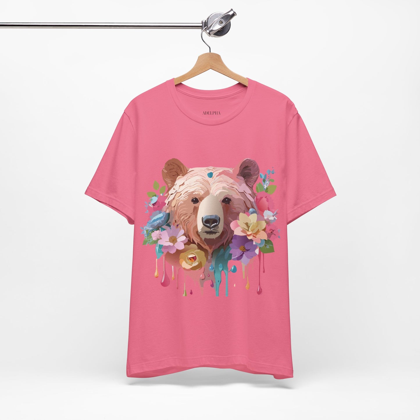 Natural Cotton Tee Shirt with Bear