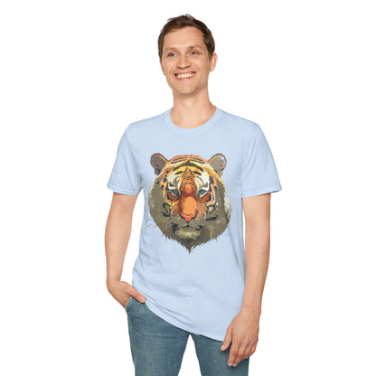 Unisex Tiger Shirt Gildan Softstyle 64000 Cotton Tee For Everyday Comfort