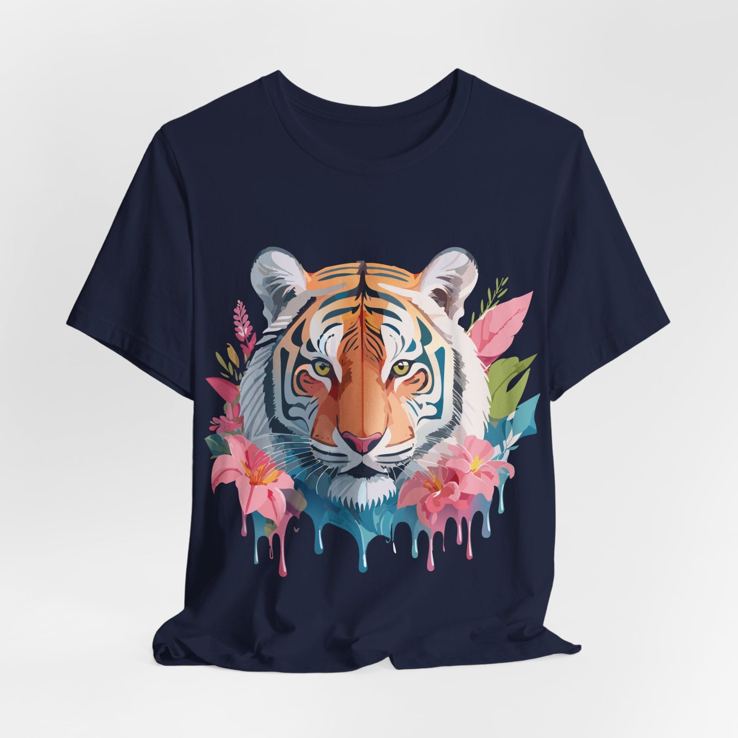 Natural Cotton Tee Shirt with Tiger