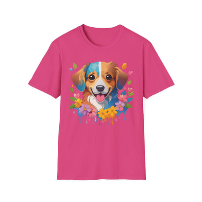 Dog Shirt Unisex Animal Tee 100 Percent Cotton Gildan Softstyle 64000