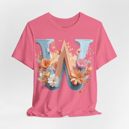 Natural Cotton Tee Shirt - Letters Collection - W Printify