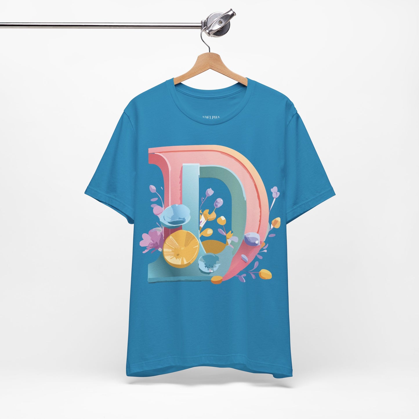 Natural Cotton Tee Shirt - Letters Collection - D