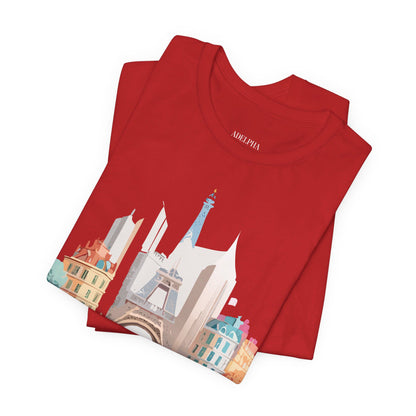 Natural Cotton Tee Shirt - Beautiful Places Collection - Paris Printify