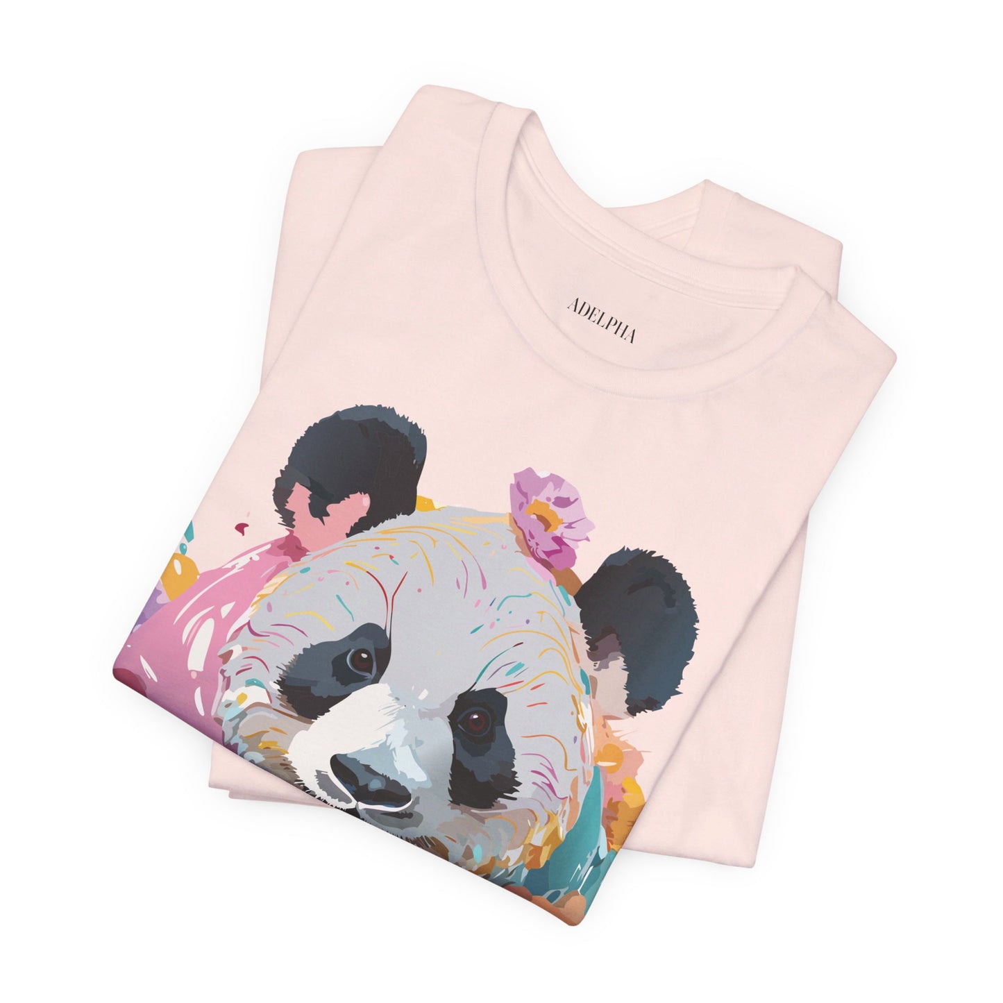 T-shirt en coton naturel avec panda