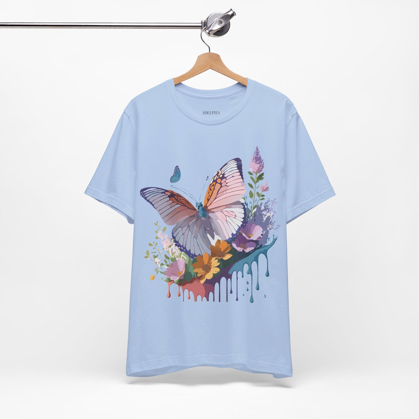 T-shirt en coton naturel avec papillon