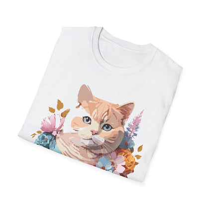Cat Shirt Unisex Kitten Tee Softstyle Gildan 64000 Cotton Tee