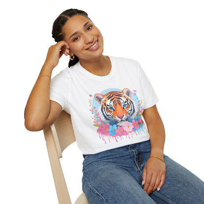 Tiger Shirt Unisex Softstyle T Shirt Gildan 64000 Animal Tee