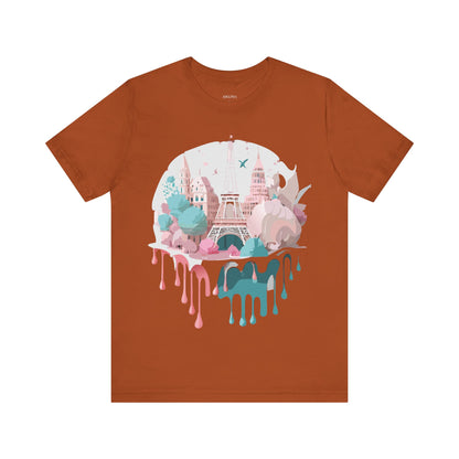 Natural Cotton Tee Shirt - Beautiful Places Collection - Paris Printify