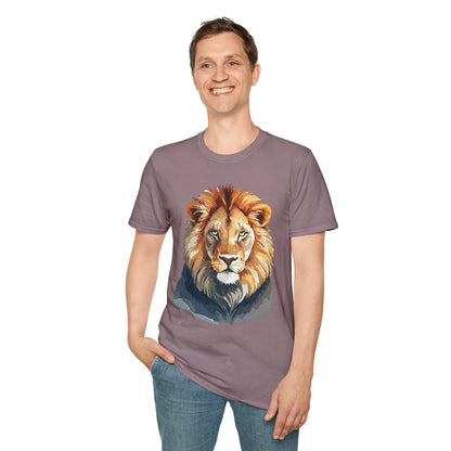 Lion Shirt Unisex Animal Tee Gildan Softstyle 64000 100 Percent Ring Spun Cotton
