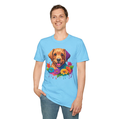 Unisex Dog Shirt With Animals Tee Softstyle Gildan 64000 Comfort Fit