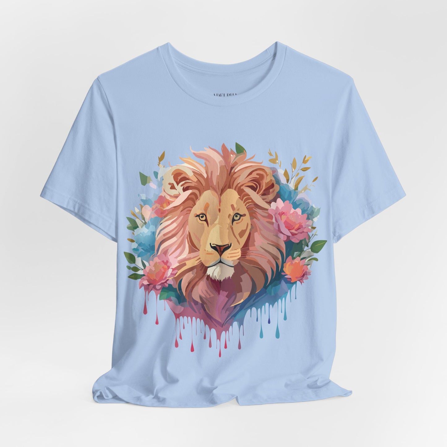 Natural Cotton Tee Shirt with Lion