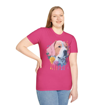 Dog Shirt Unisex Softstyle Cotton Tee 64000 Graphic Animal Print