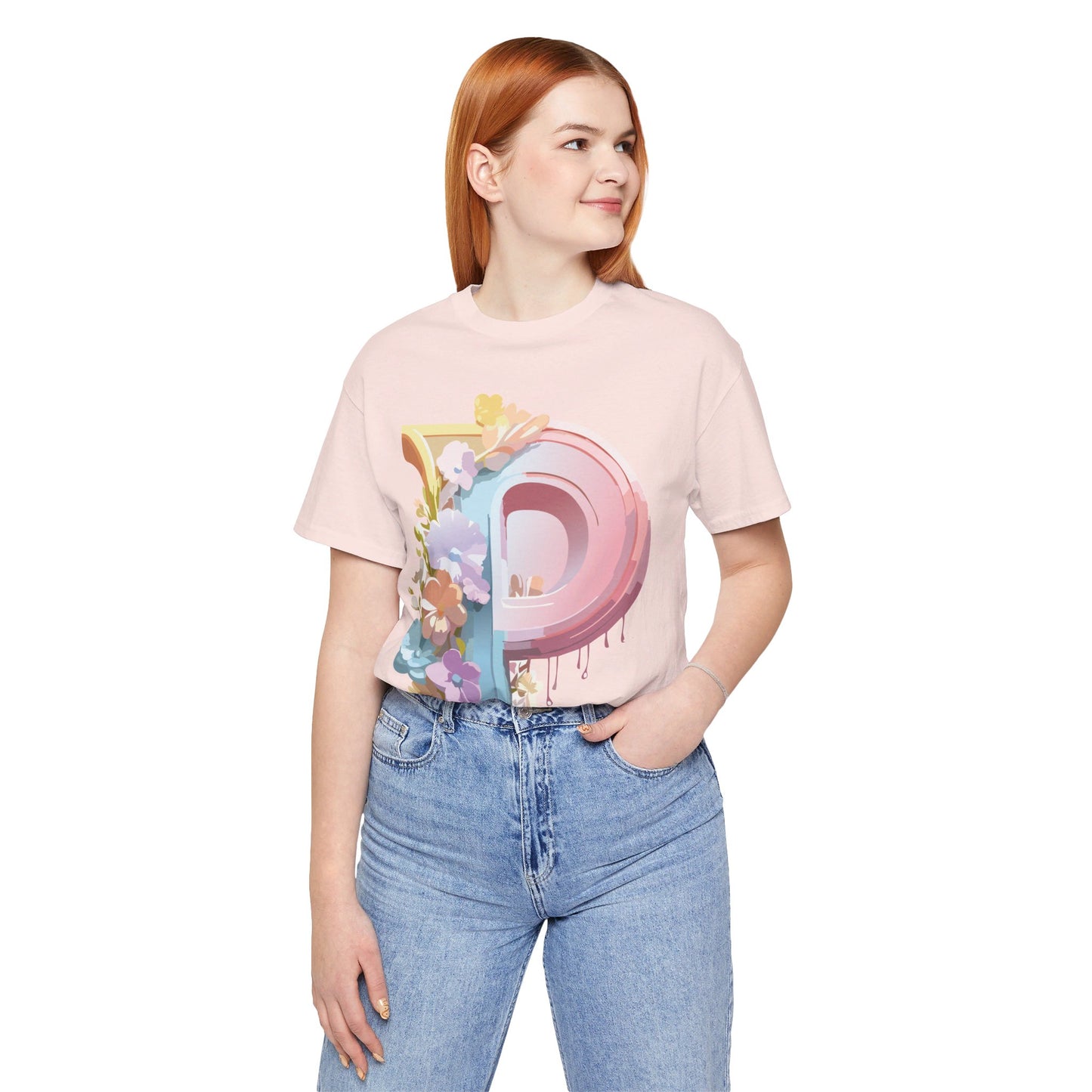 Natural Cotton Tee Shirt - Letters Collection - P