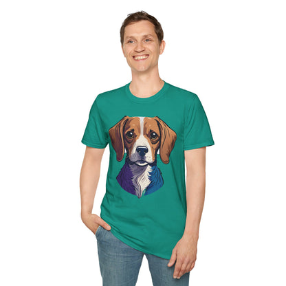 Dog Shirt Unisex Animal Print Tee Softstyle 100 Percent Cotton Gildan 64000