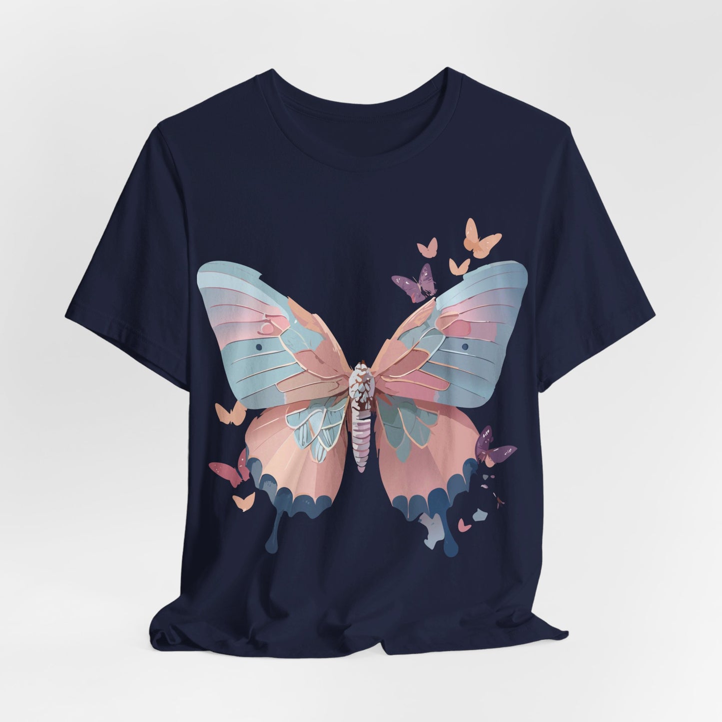 T-Shirt aus natürlicher Baumwolle mit Schmetterling