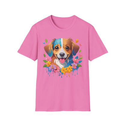 Dog Shirt Unisex Animal Tee 100 Percent Cotton Gildan Softstyle 64000