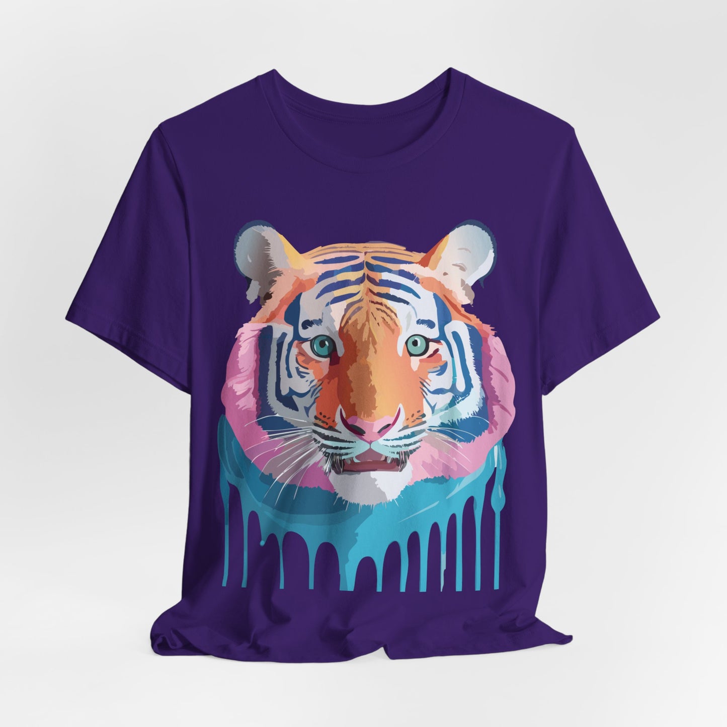 Natural Cotton Tee Shirt with Tiger