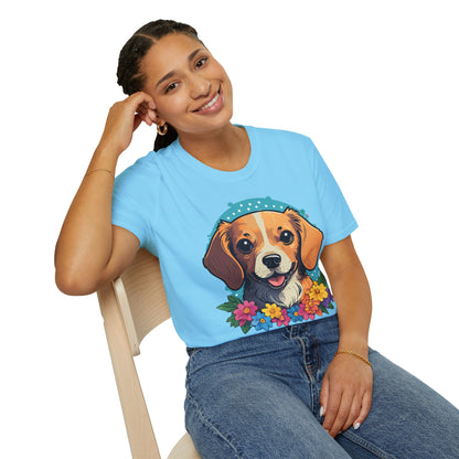 Dog Shirt Unisex Animal Tee Softstyle Cotton Ring Spun Comfort