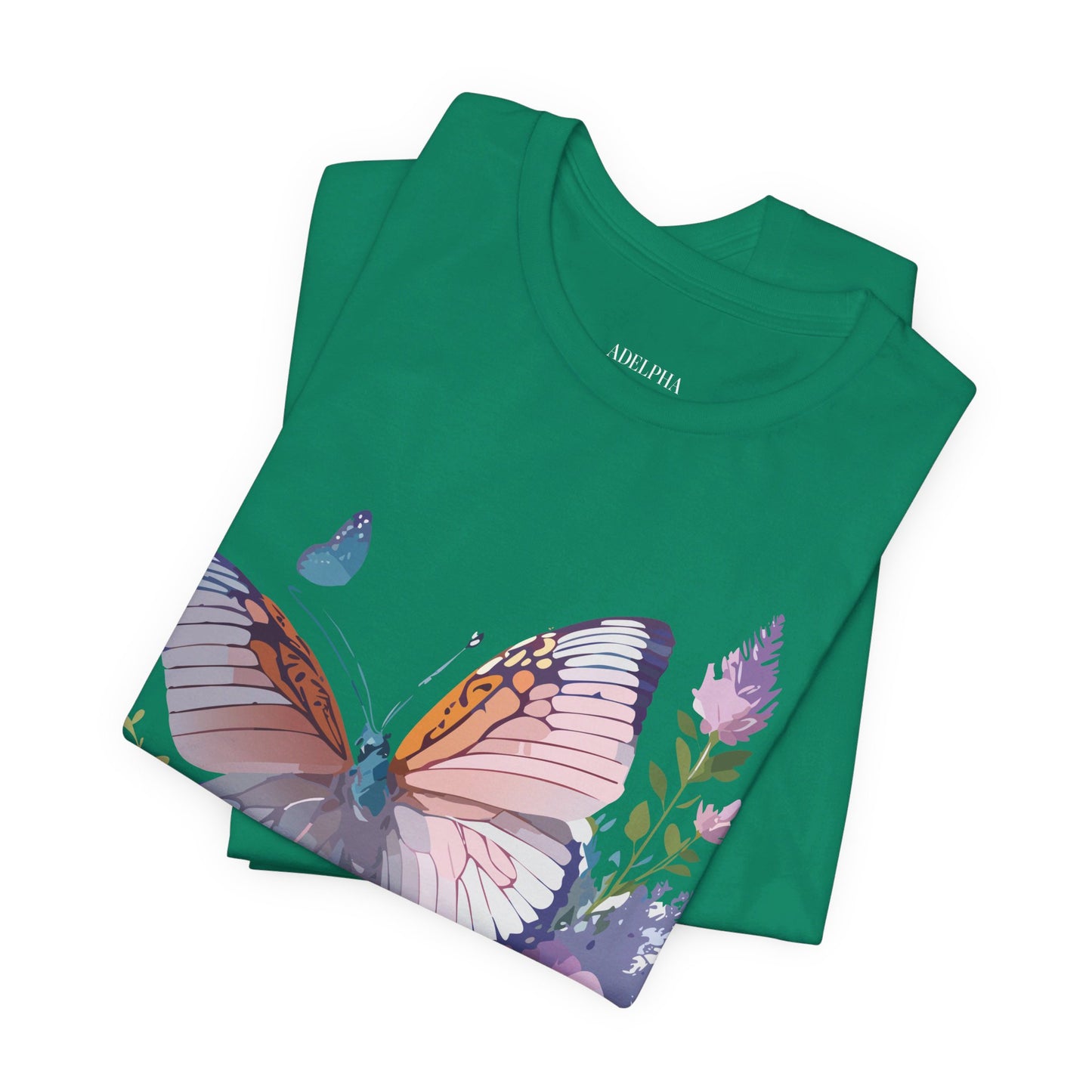 T-Shirt aus natürlicher Baumwolle mit Schmetterling