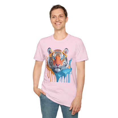 Tiger Shirt Unisex Animal Tee Ring Spun Cotton Gildan Softstyle Short Sleeve