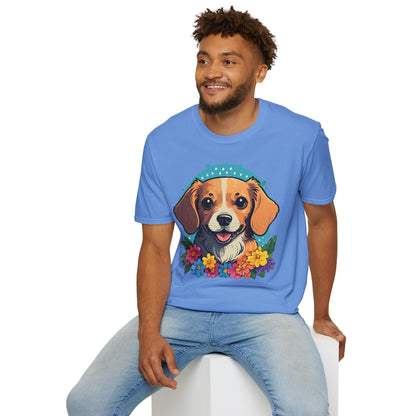 Dog Shirt Unisex Animal Tee Softstyle Cotton Ring Spun Comfort