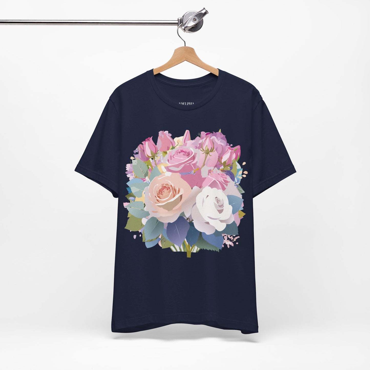 T-Shirt aus natürlicher Baumwolle mit Blumen