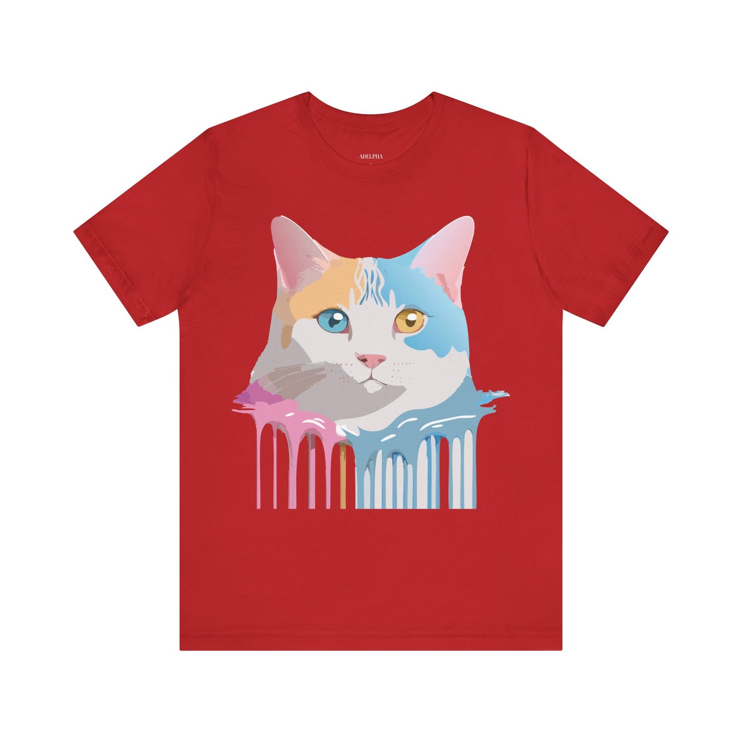 Natural Cotton Tee Shirt with Cat