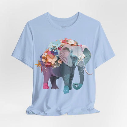 Natural Cotton Tee Shirt with Elephant Printify
