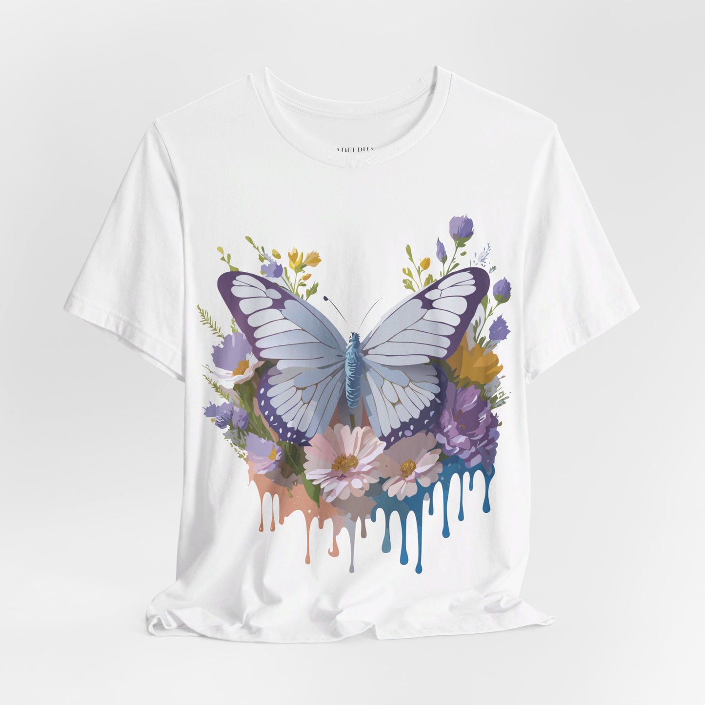 T-shirt en coton naturel avec papillon