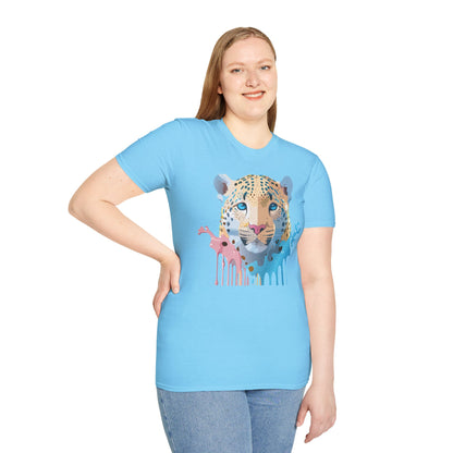 Unisex Cheetah Print Gildan Softstyle 64000 Short Sleeve T Shirt