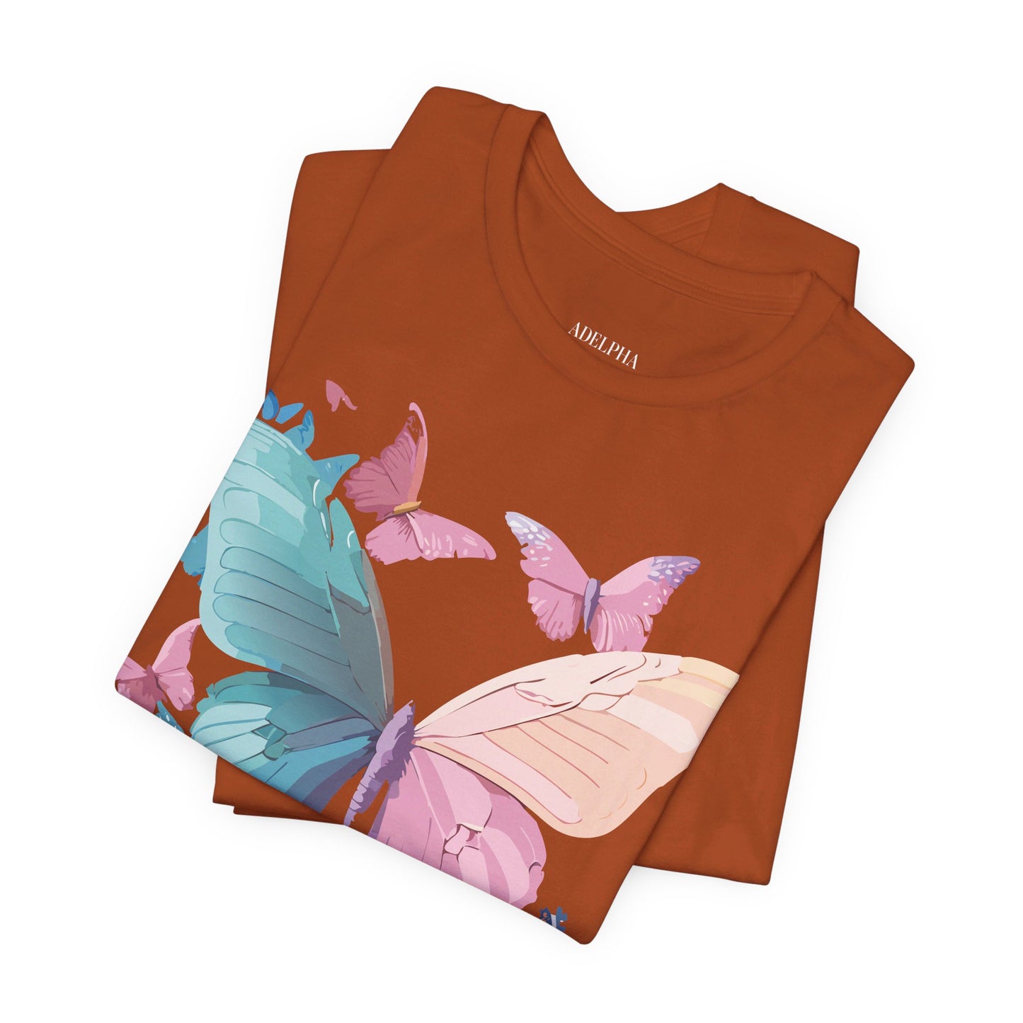 T-Shirt aus natürlicher Baumwolle mit Schmetterling