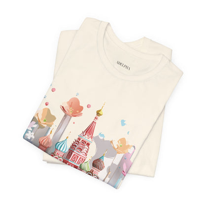 Natural Cotton Tee Shirt - Beautiful Places Collection - Moscow Printify