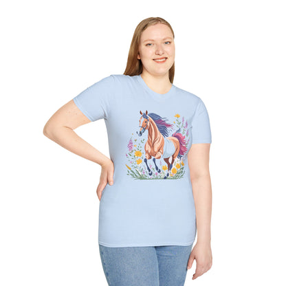 Horse Shirt Unisex Softstyle 64000 Cotton Tee Gildan 100 Percent Ring Spun