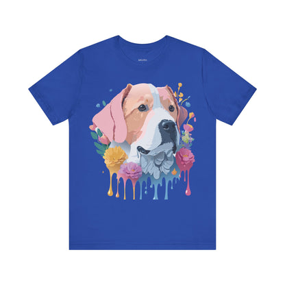 Natural Cotton Tee Shirt with Dog Printify