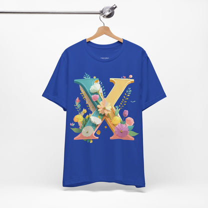 Natural Cotton Tee Shirt - Letters Collection - X Printify