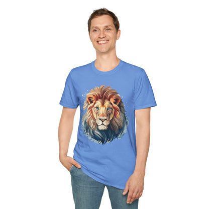 Unisex Lion Shirt Gildan Softstyle 64000 Tee 100 Percent Ring Spun Cotton