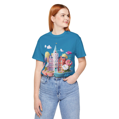 Natural Cotton Tee Shirt - Beautiful Places Collection - Amsterdam Printify