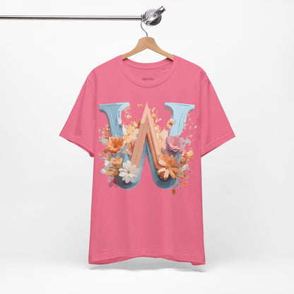 Natural Cotton Tee Shirt - Letters Collection - W Printify