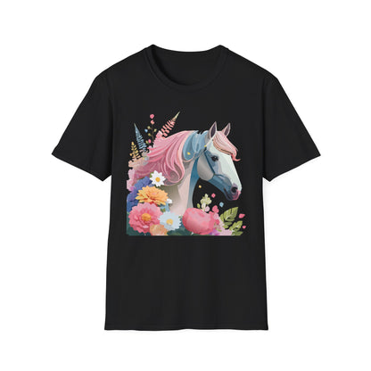 Horse Shirt Unisex Gildan Softstyle 64000 Cotton Tee With Animals