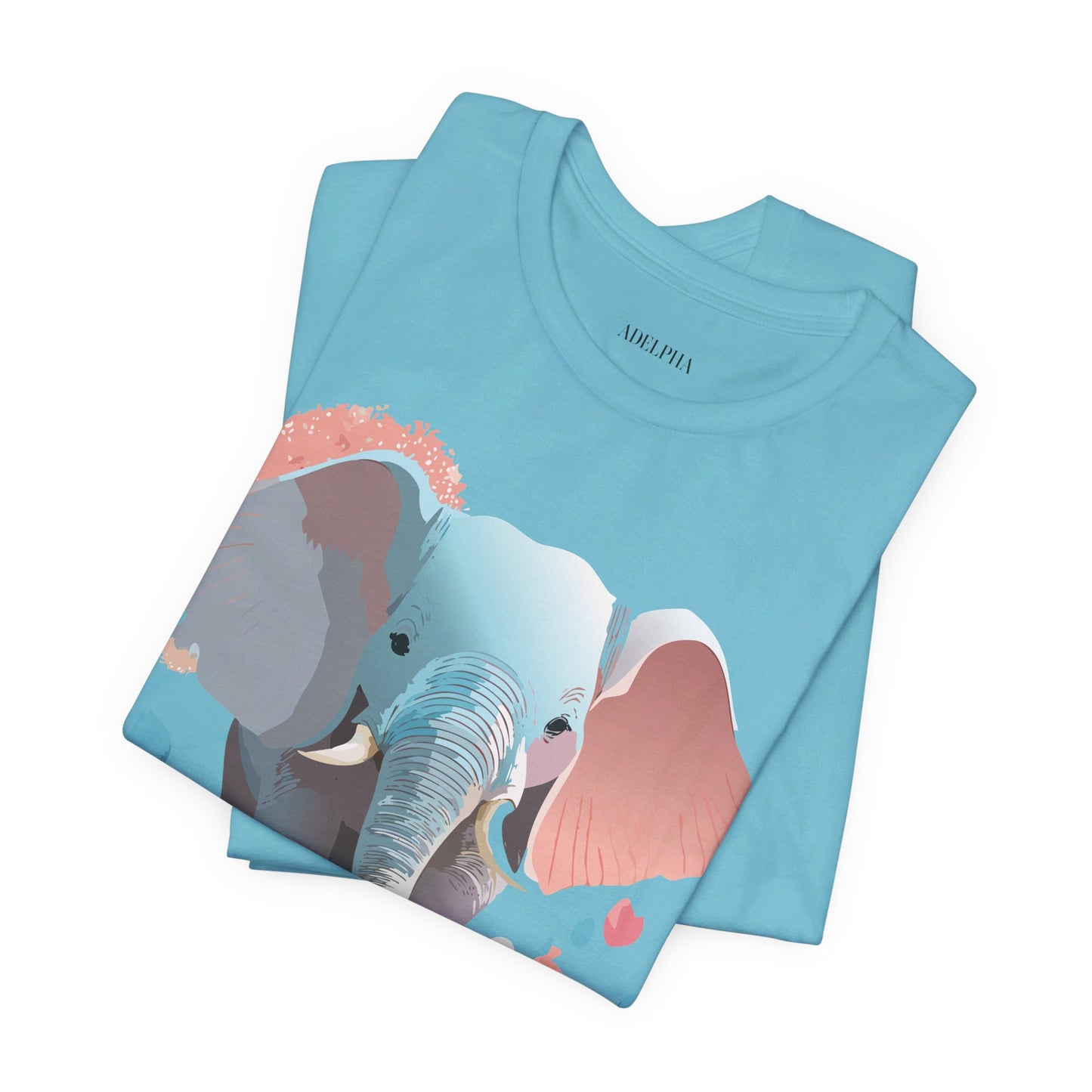 T-Shirt aus natürlicher Baumwolle mit Elefant