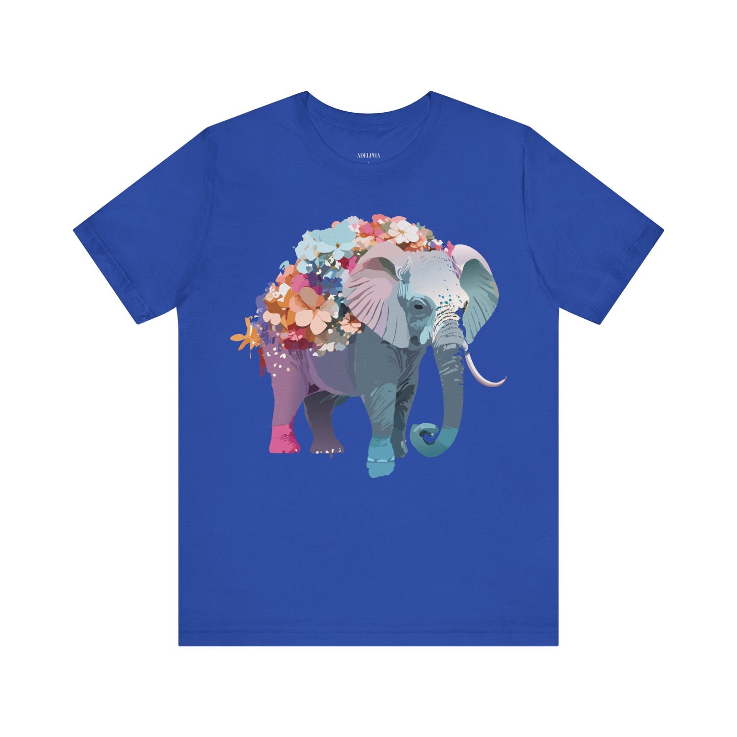 T-shirt en coton naturel avec motif éléphant