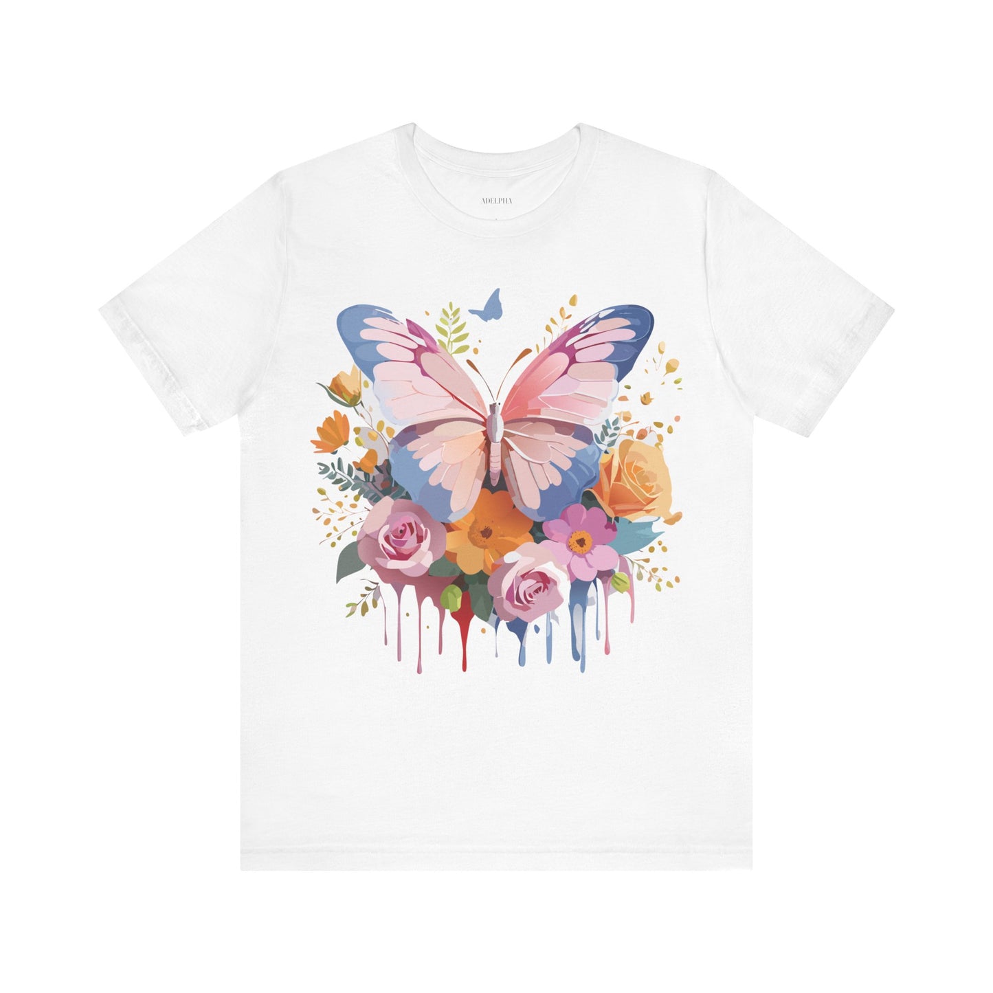 T-shirt en coton naturel avec papillon