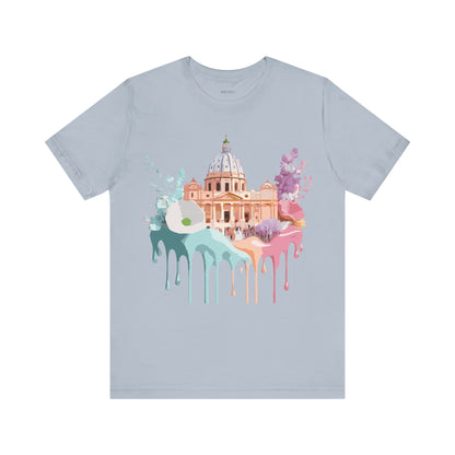 Natural Cotton Tee Shirt - Beautiful Places Collection - Rome Printify