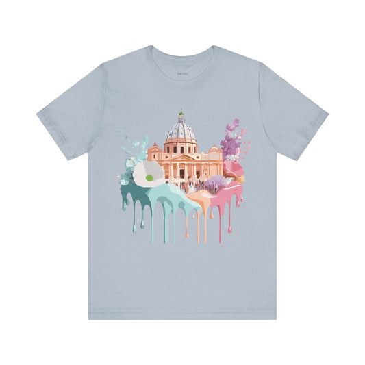 Natural Cotton Tee Shirt - Beautiful Places Collection - Rome