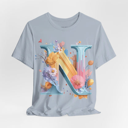 Natural Cotton Tee Shirt - Letters Collection - N Printify
