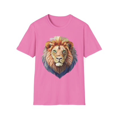 Lion Shirt Unisex Animal Tee Gildan Softstyle 64000 Cotton Comfort