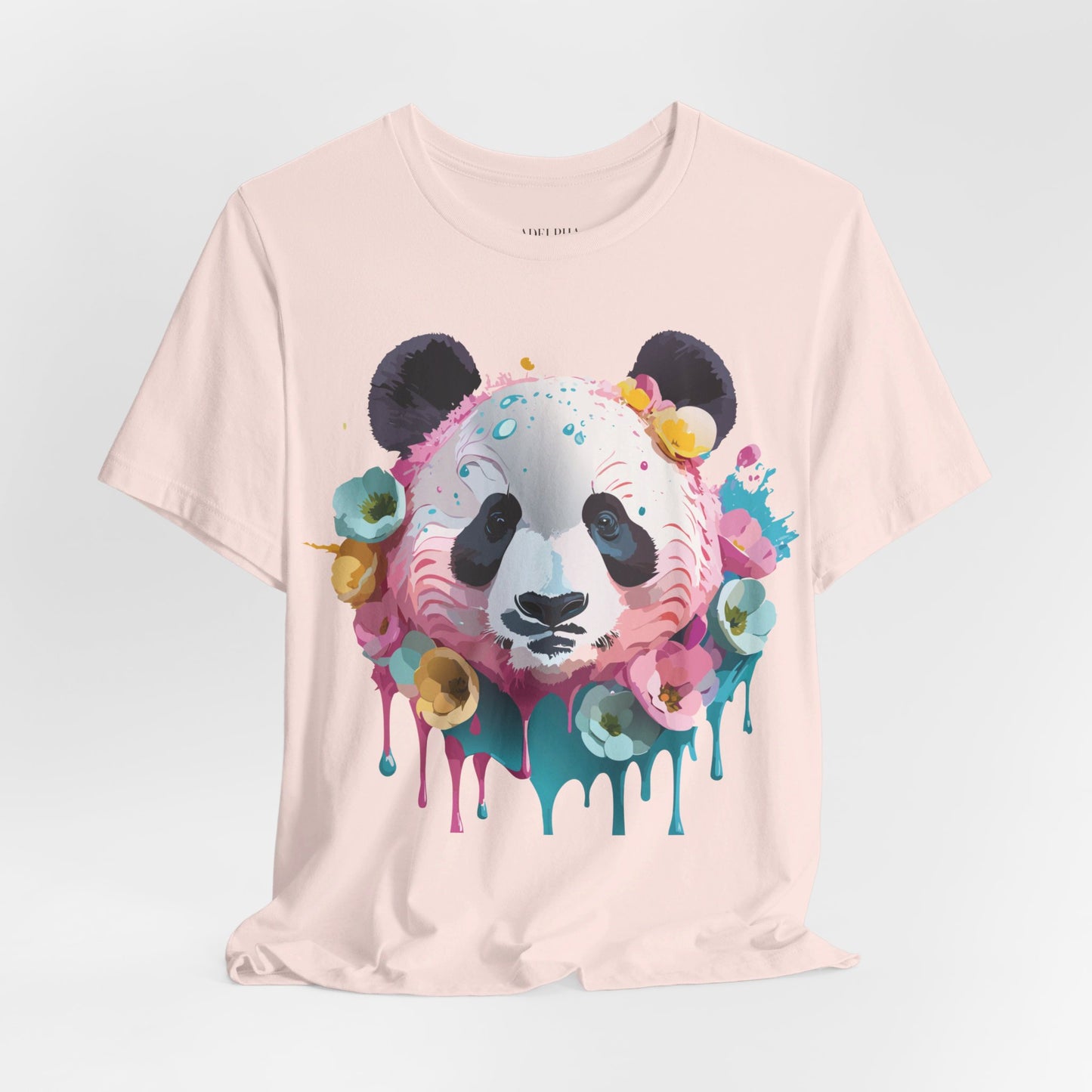 Natural Cotton Tee Shirt with Panda