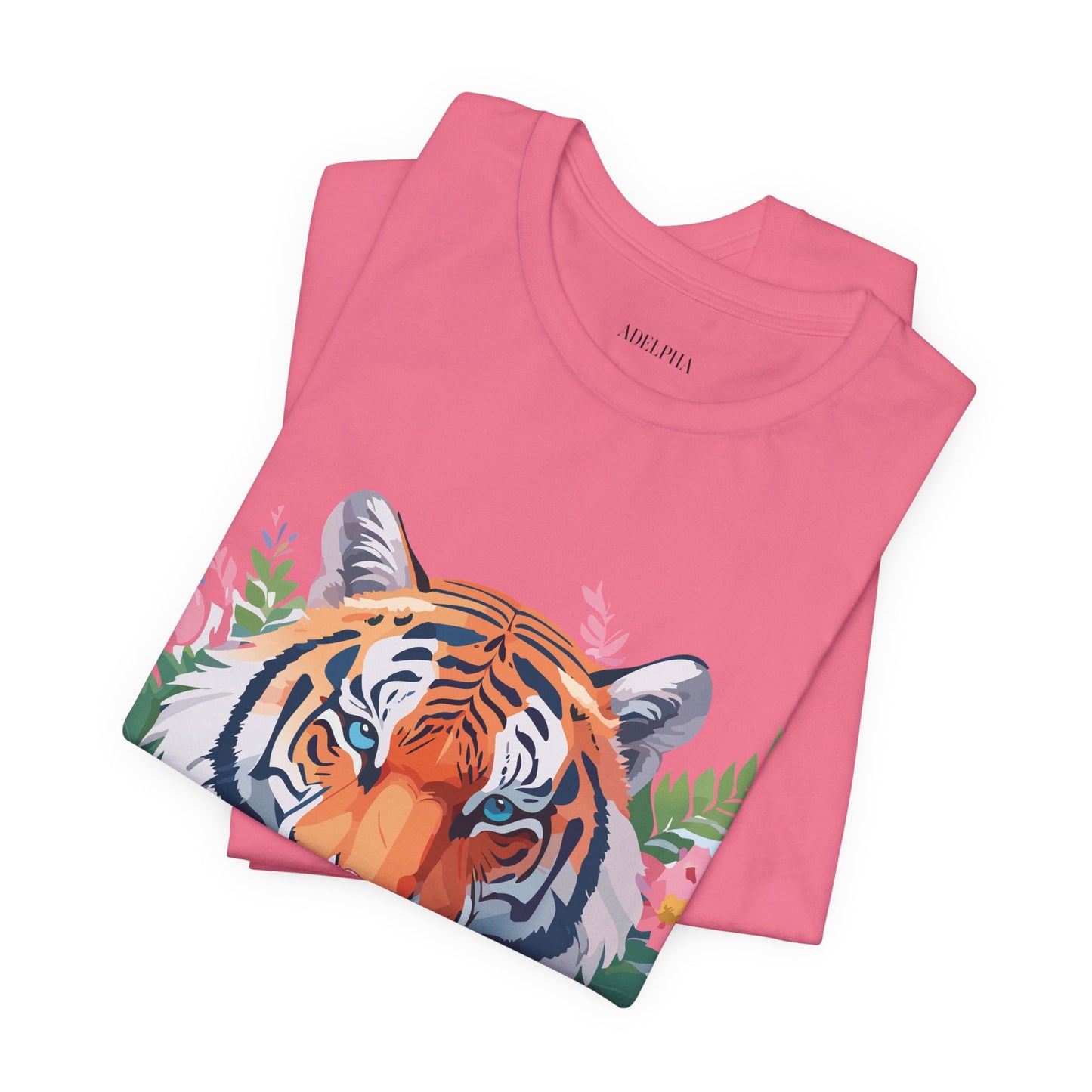 Natural Cotton Tee Shirt with Tiger