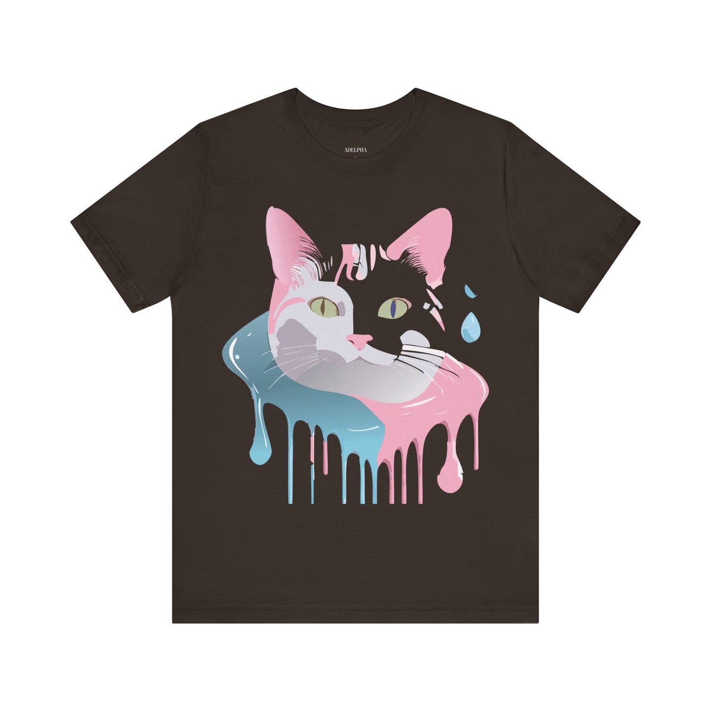 Natural Cotton Tee Shirt with Cat