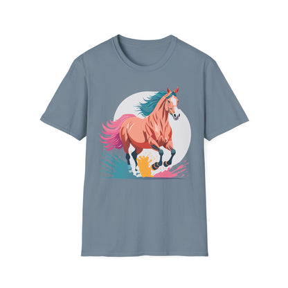 Unisex Horse Shirt Tee Gildan Softstyle 64000 Premium Ringspun Cotton